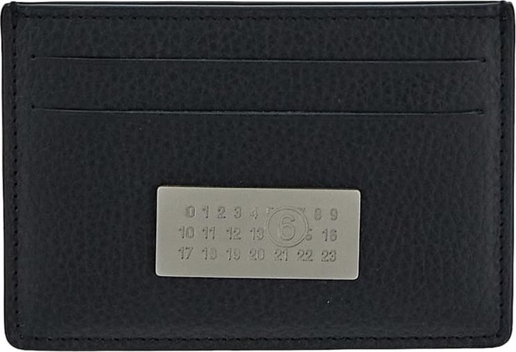 MM6 Maison Margiela Leather Cardholder Zwart