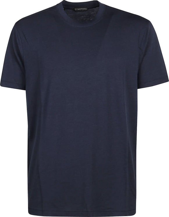 Tom Ford Garment Dyed T-shirt Blue Blauw