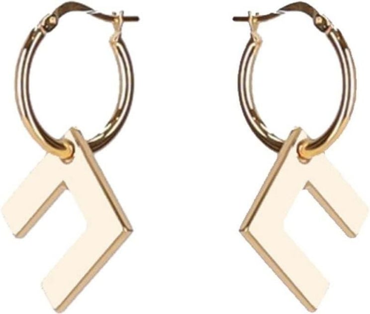 Elisabetta Franchi Hoops With Butter Logo White Wit