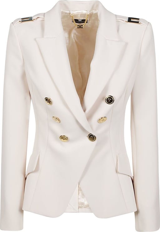 Elisabetta Franchi Essential Jacket White Wit