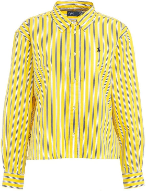 Ralph Lauren Blouse with contrasting stripes Geel