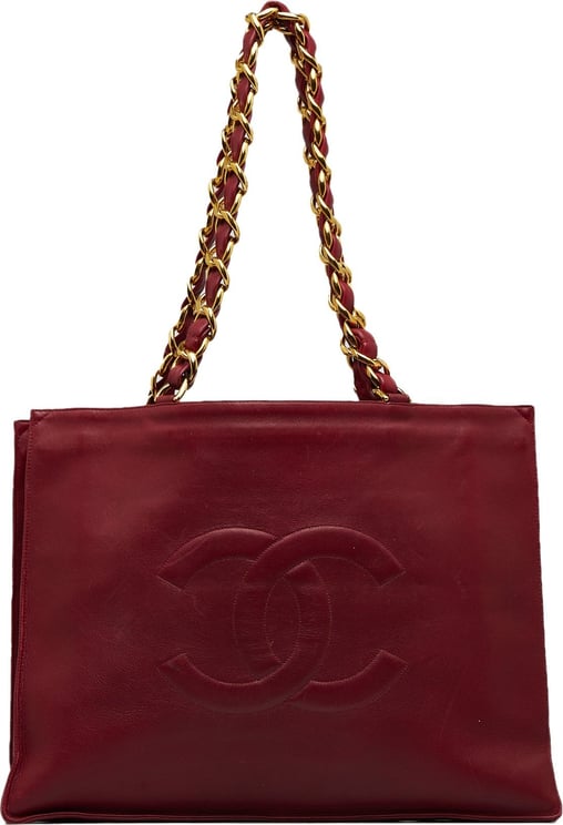 Chanel CC Lambskin Tote Bag Rood