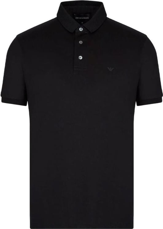 EA7 Emporio Armani Jersey Polo Shirt Nero Zwart