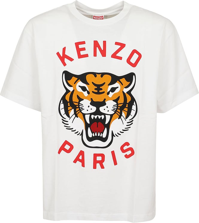 Kenzo lucky tiger oversize tshirt Wit