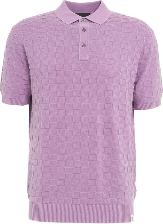 Peuterey Strick polo with pattern Paars