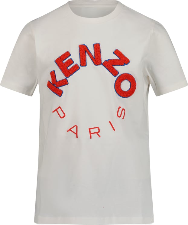 Kenzo Kenzo kids Kinder Jongens T-Shirt Wit Wit