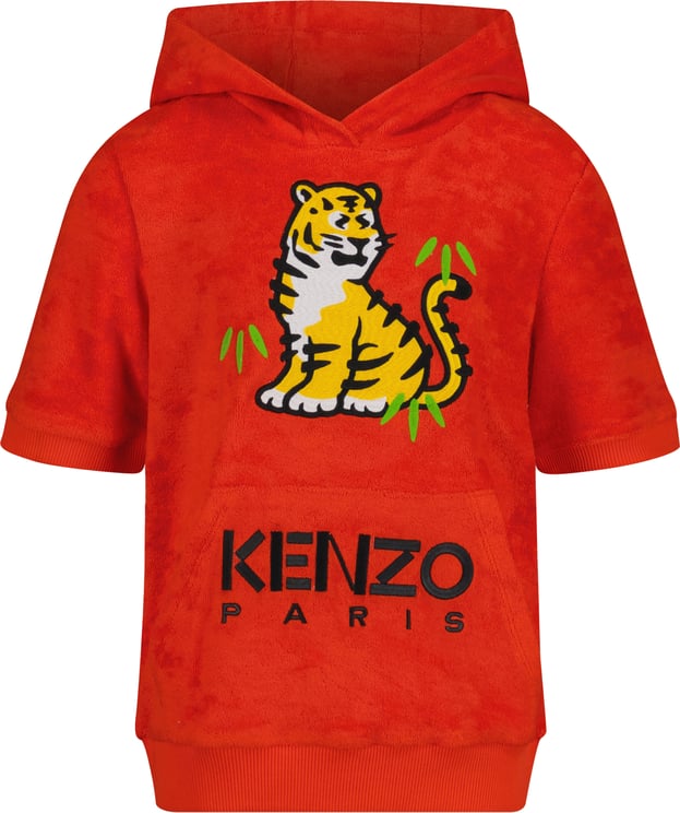 Kenzo Kenzo kids Kinder Unisex T-Shirt Rood Rood