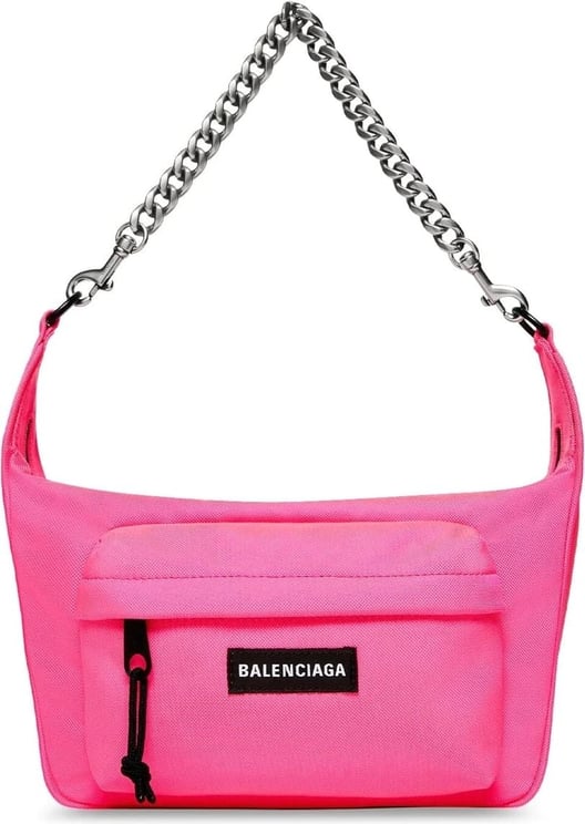 Balenciaga Raver Medium Chained Shoulder Bag Roze