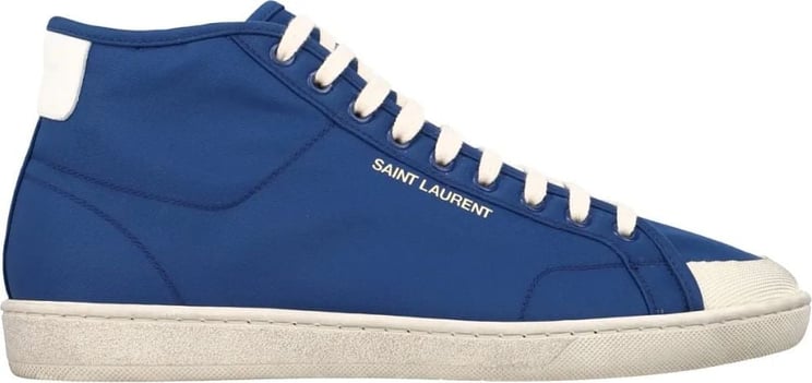 Saint Laurent Sl/39 Court Classic Logo Mid-top Sneakers Blauw