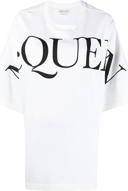 Alexander McQueen Oversize Logo T-shirt Wit