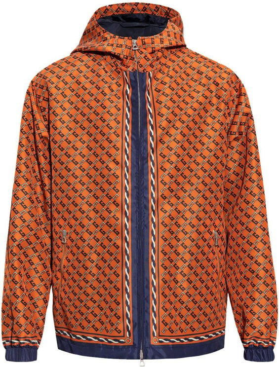 Gucci Geometric Gg Monogram Printed Jacket Oranje