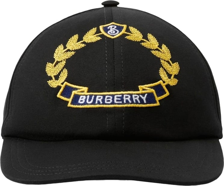 Burberry Oak Leaf Crest Logo Baseball Cap Zwart