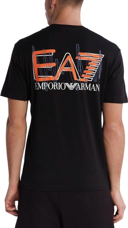 EA7 Armani Ea7 Heren T-shirt Zwart 3DUT06-PJVBZ/1200 Zwart