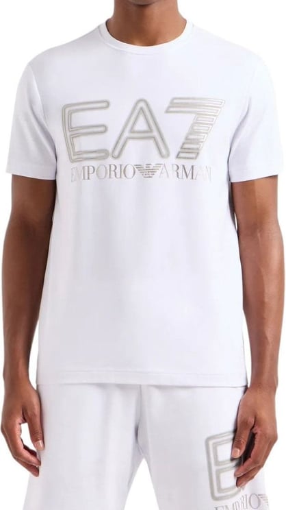 EA7 Armani Ea7 Heren T-shirt Wit 3DPT37-PJMUZ/1100 Wit
