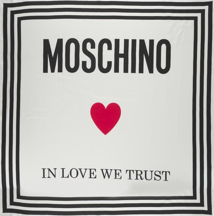 Moschino Foulard with logo print Wit