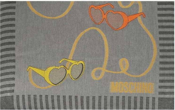 Moschino Scarf with fringes Grijs