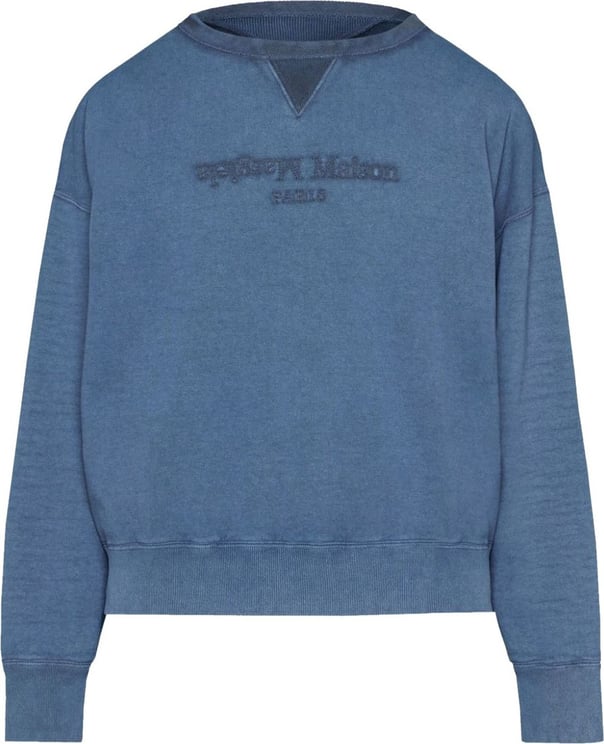 Maison Margiela Sweaters Blue Blauw