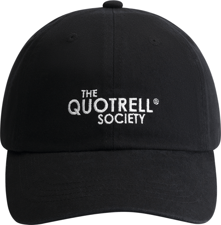 Quotrell Society Cap | Black/white Zwart