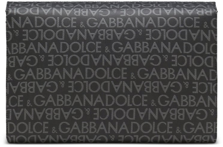 Dolce & Gabbana Allover Logo Shoulder Bag Zwart