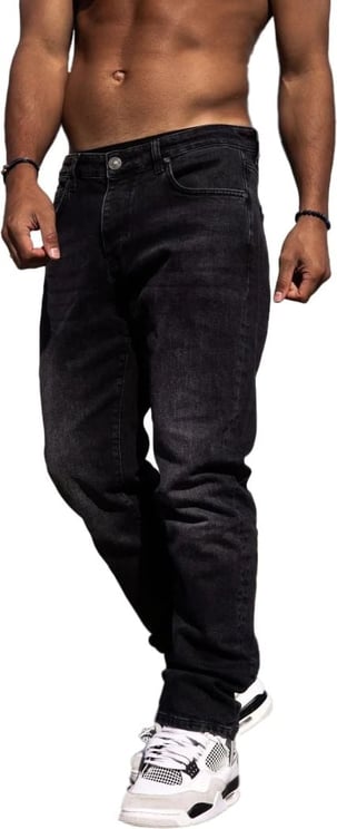 Richesse Viper Baggy Jeans Heren Zwart Zwart