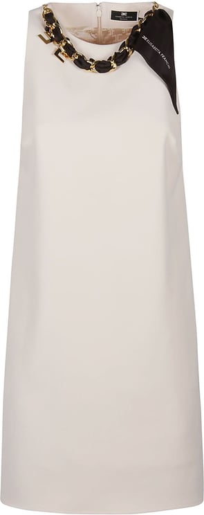 Elisabetta Franchi Sleeveless Mini Dress White Wit