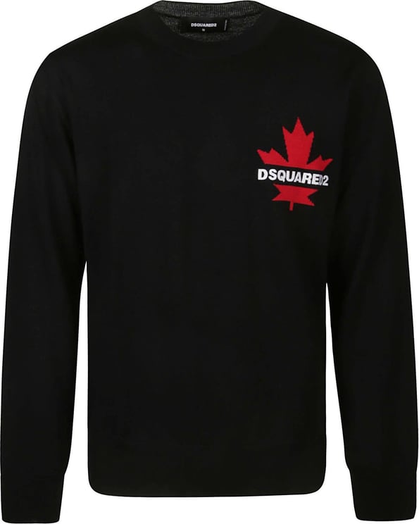 Dsquared2 Round Neck Sweater Black Zwart