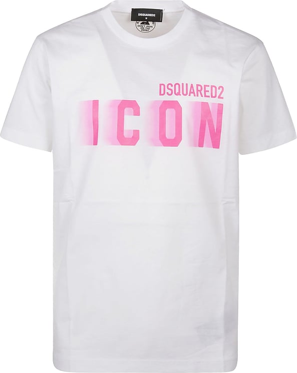Dsquared2 Icon Blur Cool Fit T-shirt White Wit