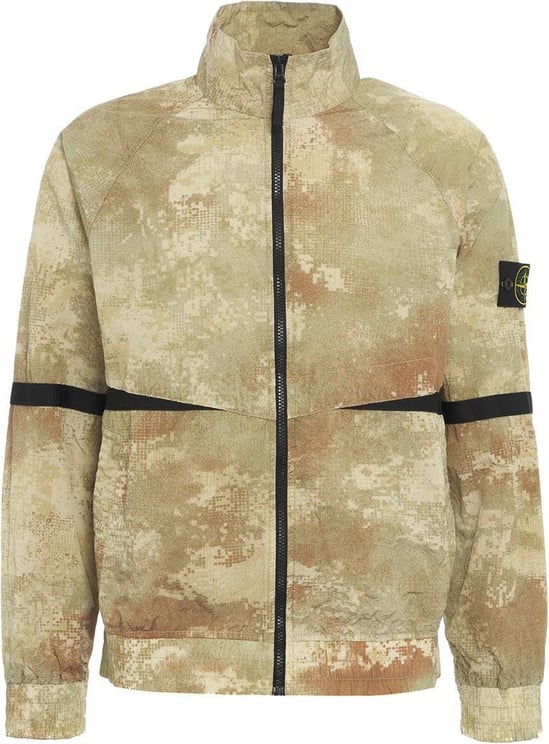 Stone Island Camouflage zip jacket Groen