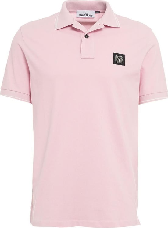 Stone Island Polo shirt with embroidered logo Roze
