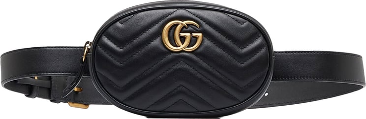 Gucci Gg Marmont Matelasse Belt Bag Zwart