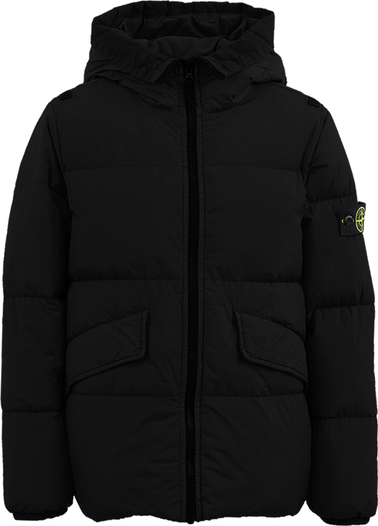 Stone Island Junior Coats Black Zwart