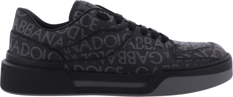 Dolce & Gabbana Logo Motif Lace-Up Sneakers Zwart