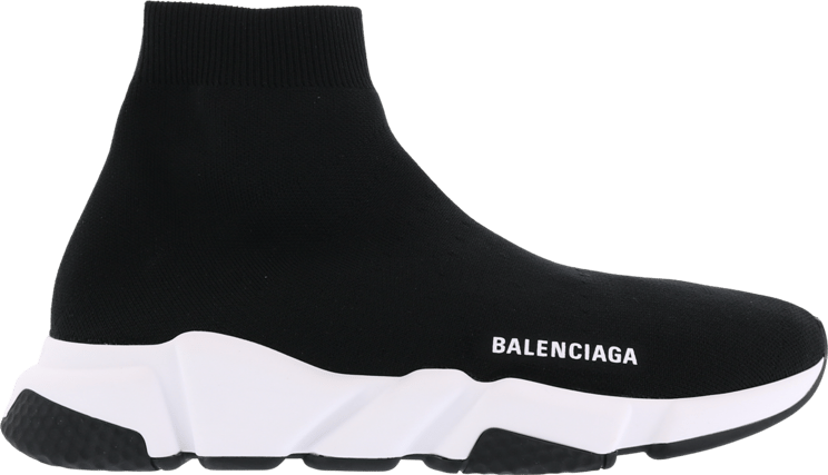 Balenciaga Heren Speed Knit Sneaker Zwart/Wit Zwart