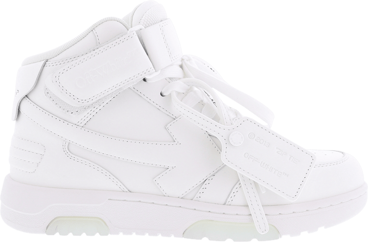 OFF-WHITE Dames Out Of Office Mid Sneaker Wit Wit