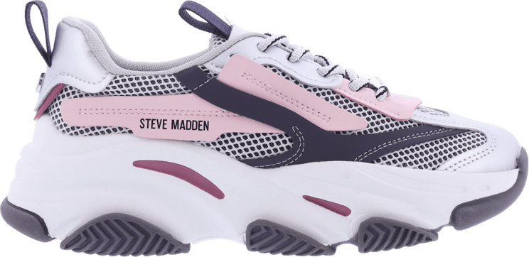 Steve Madden Dames Possession-E Sneaker Wit/Roze Roze