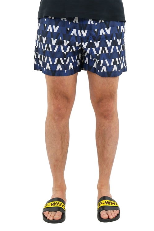 Valentino Heren Beachwear V Optical Blauw