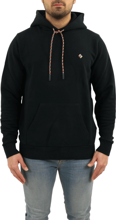 Marcelo Burlon Heren Colourful Cross Regular Hood B Zwart