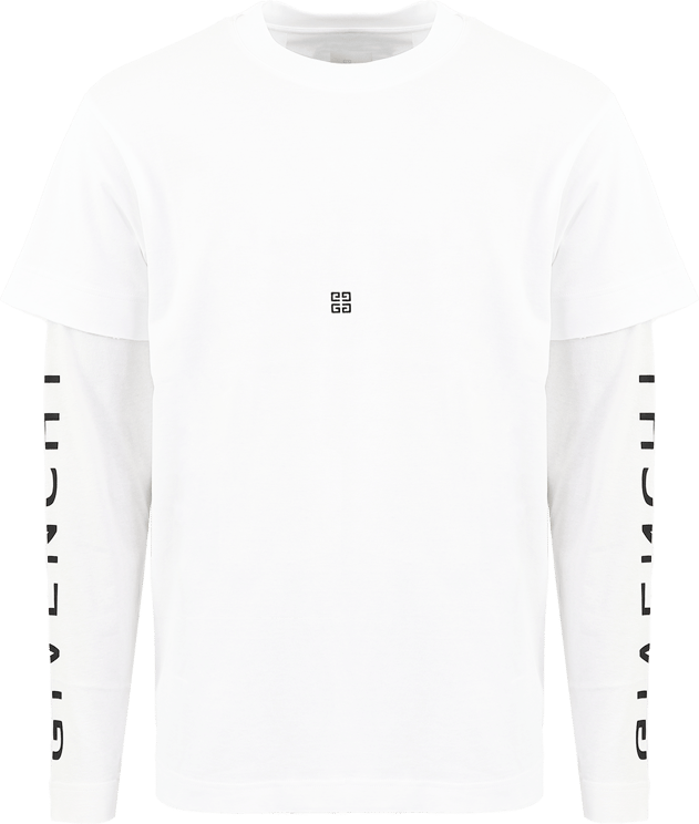 Givenchy Heren Cut & Layer T-Shirt Wit Wit
