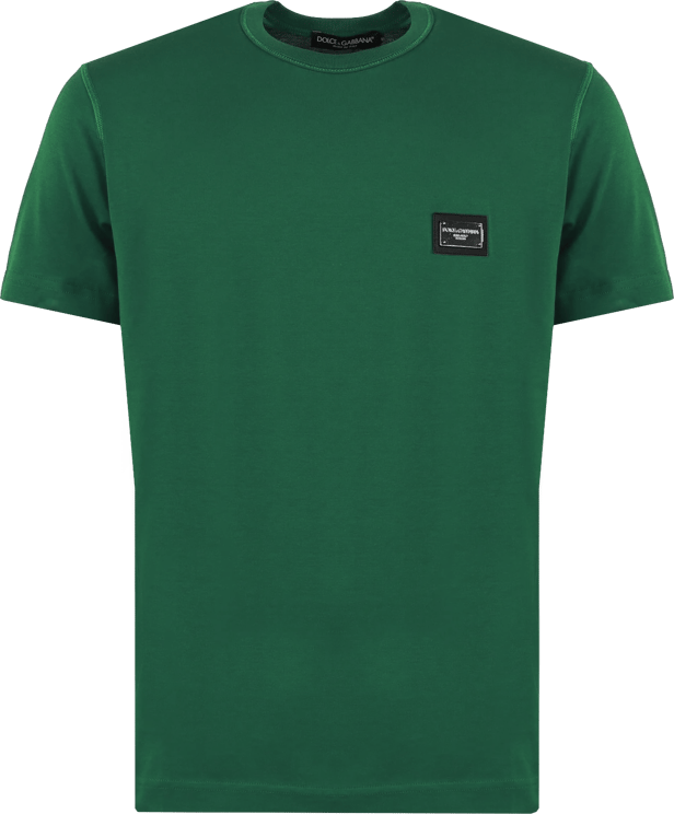 Dolce & Gabbana Heren Branded Tag T-Shirt Groen Groen