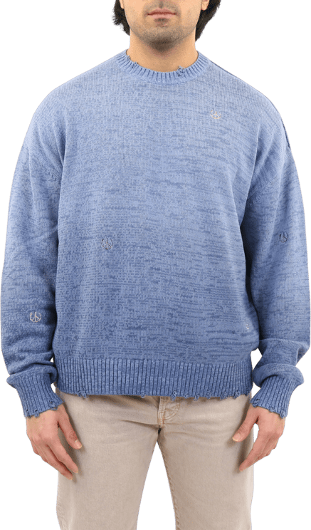 Acne Studios Heren Knitted Crewneck Jumper Blauw Blauw