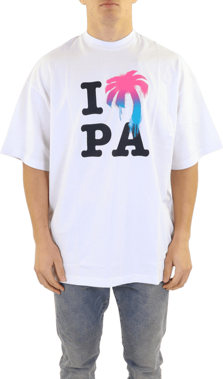 Palm Angels Heren I Love Pa Classic Tee Wit
