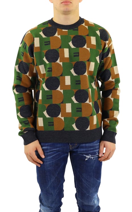 Drôle de Monsieur Heren Le Pull Drôle Groen