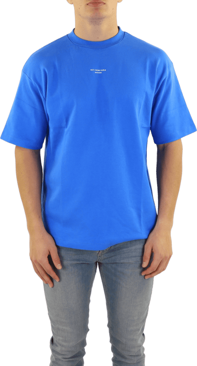 Drôle de Monsieur Heren Nfpm T-Shirt Blauw Blauw
