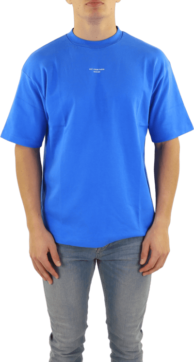 Drôle de Monsieur Heren Nfpm T-Shirt Blauw Blauw