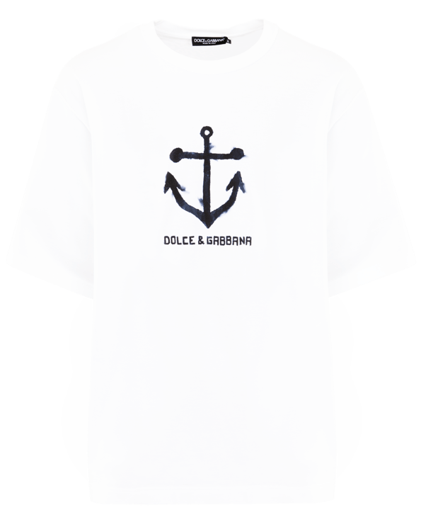 Dolce & Gabbana Heren Marina Logo T-Shirt Wit Wit