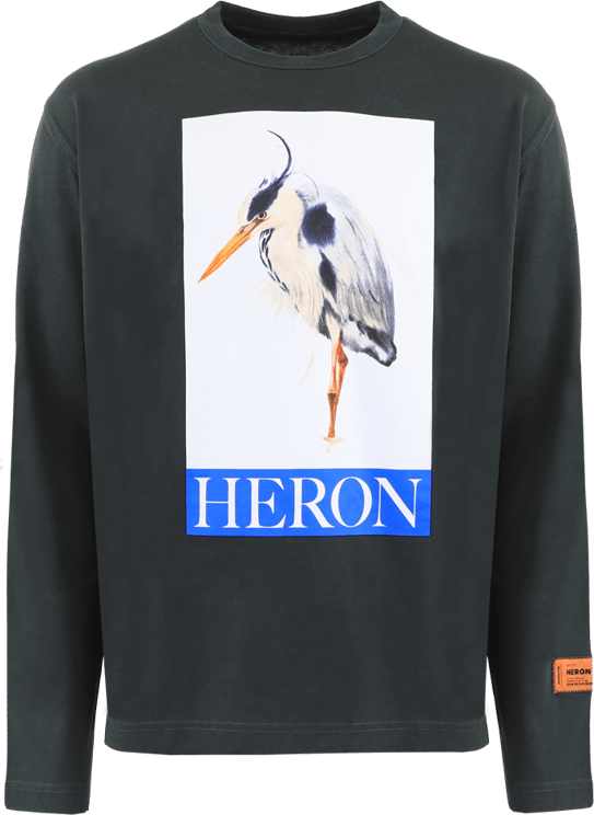 Heron Preston Heren Painted Bird Longsleeve Zwart Zwart
