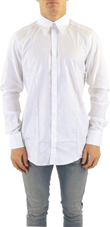 Dolce & Gabbana Heren Martini-fit Shirt Wit Wit