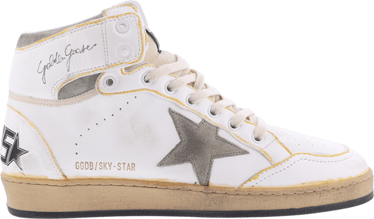 Golden Goose Heren Sky Star Sneaker Wit/Geel Wit