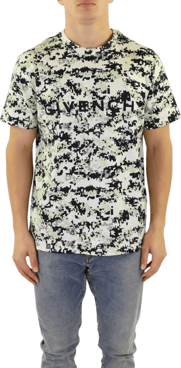 Givenchy Heren Digital Camo T-Shirt Beige Beige