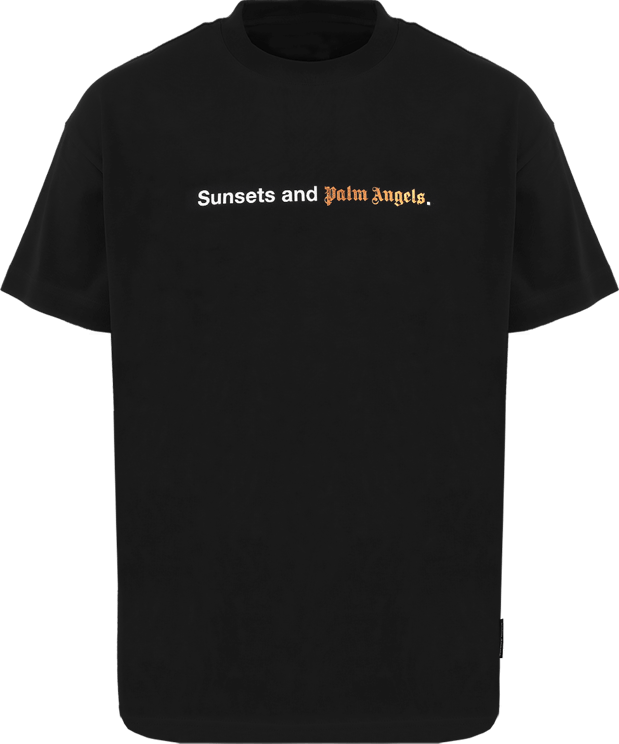 Palm Angels Heren T-Shirt Zwart/Multi Zwart